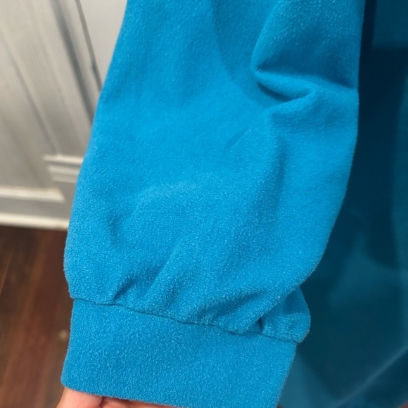 Shadowline Petite Vintage Fleece Zip Up Blue Nightgown Sz Sm - Picture 3 of 6